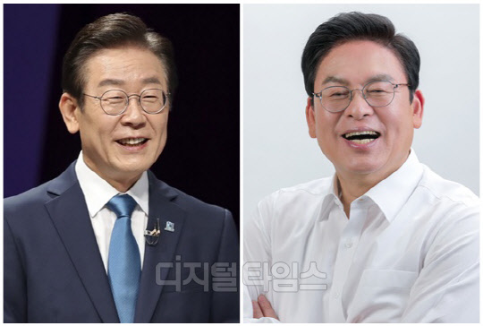 이재명(왼쪽) 더불어민주당 대표와 정우택 국회부의장. <디지털타임스 DB, 연합뉴스>